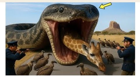 Heroic Rescue Team Saves Innocent Mother Giraffe from Giant Python Attack🐍