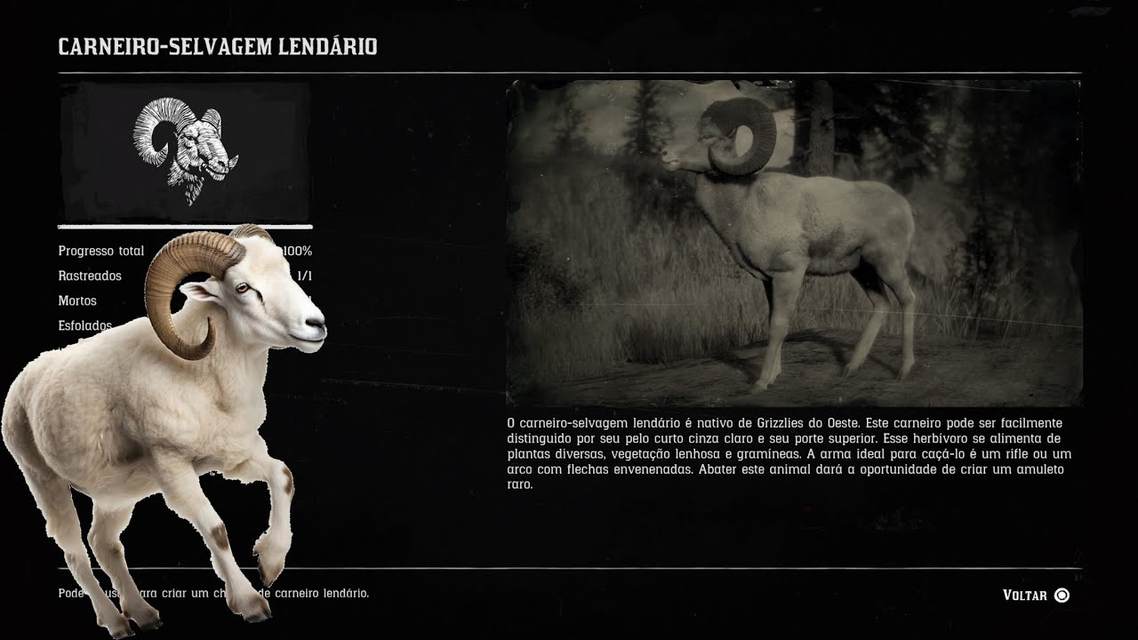 Red Dead Redemption 2 a localização do Carneiro-Selvagem Lendário - YouTube