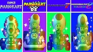 Evolution of Toad Super Stars in Mario Kart Games (1992-2024)