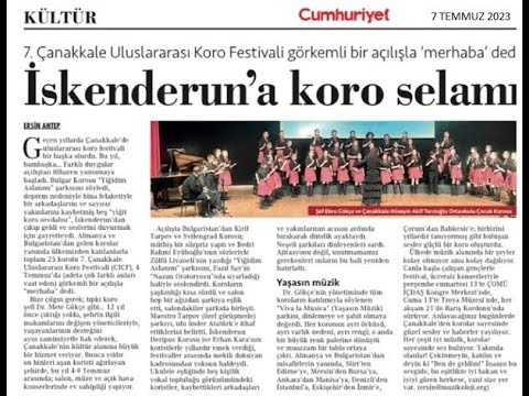 7. Çanakkale Uluslararası Koro Festivali ÖZET (Heripus Acapella) 4-9 Temmuz 2023