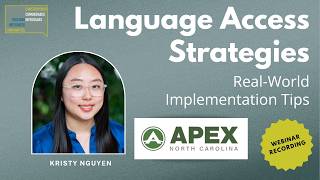Town of Apex Language Access Strategies for Implementation