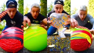 ICE BALLOON CUTTING COMPILATION! 🔪🧊🎈😍 #asmr #asmrsounds #relaxing #satisfying #davidbeck #relax