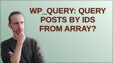 Wordpress: WP_Query: query posts by ids from array?