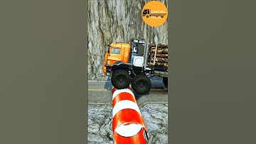 MUDRUNNER SPINTIRES Eps 102. KamAZ Log Beast Drags Tiny Green Sport Truck Over Speed Bumps