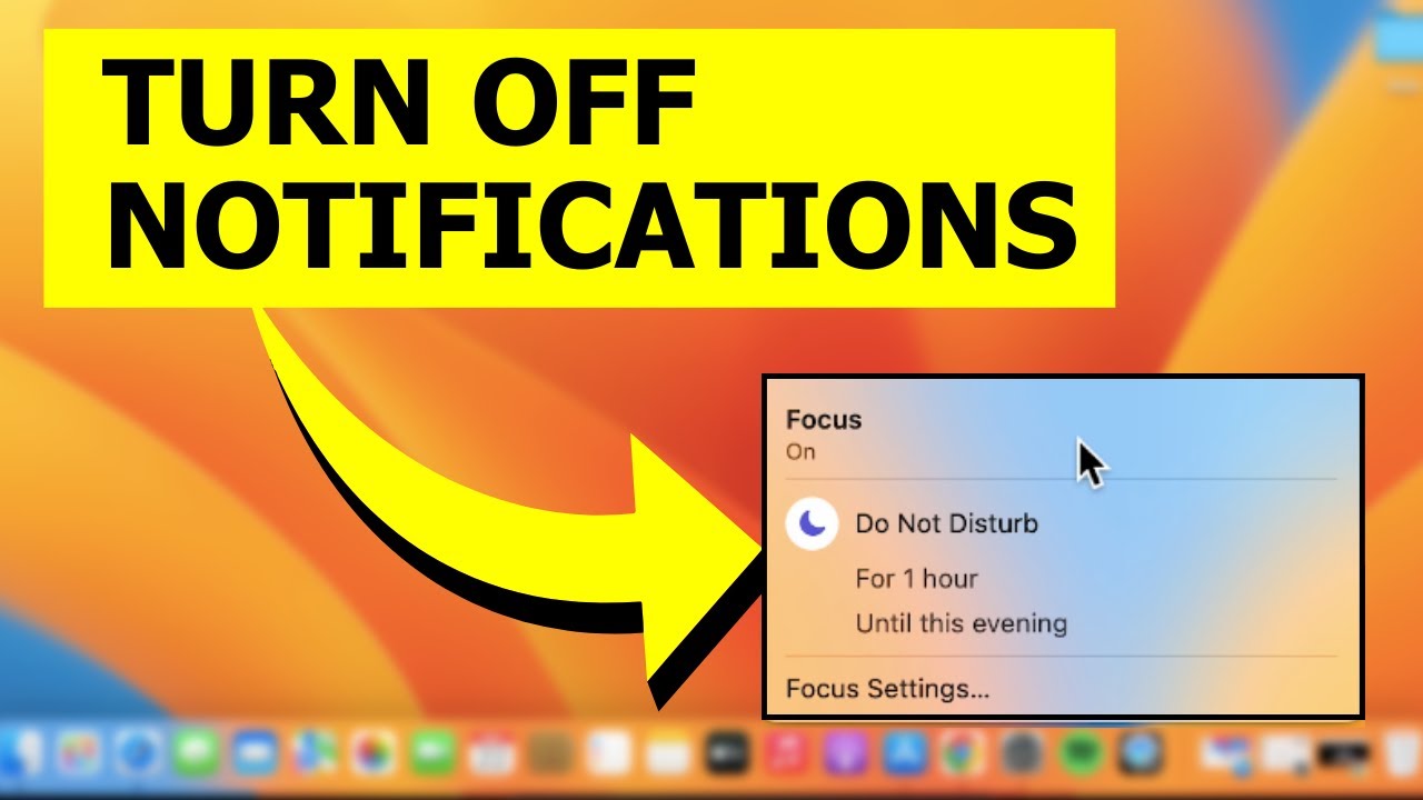 How to turn OFF notifications in Macbook Air/ Pro Or iMac - YouTube
