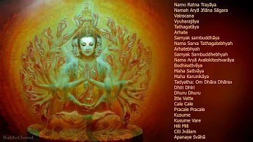 ♫ The Great Compassion Mantra SANSKRIT Lyrics   1 HOUR   Tibetan Eleven Faced Avalokitesvara Dhar