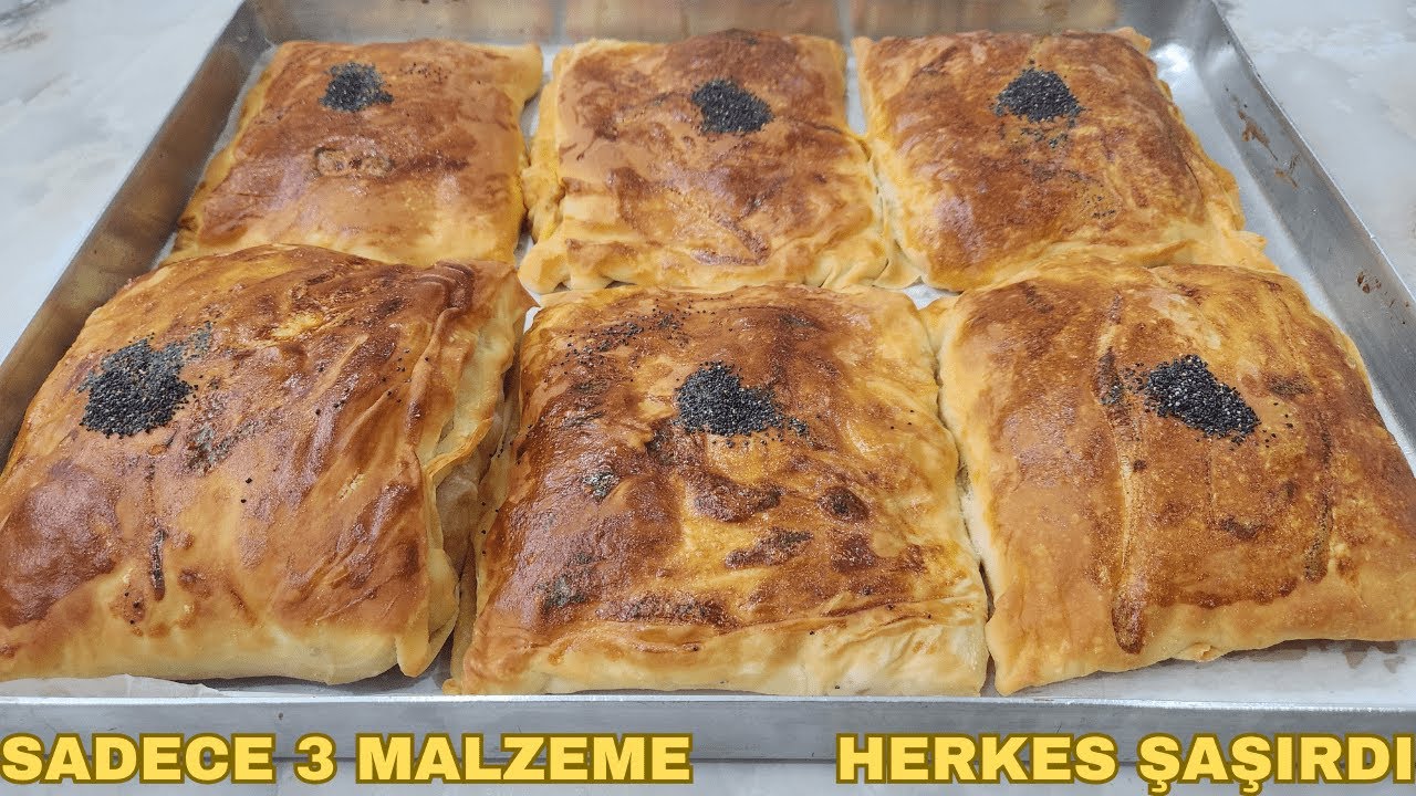 Sadece 3 Malzeme! 😱 Böyle Kolay Börek Görmediniz ✅ Herkesi Şaşırtan Tarif 🏆 🙏