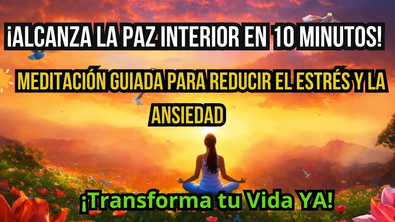 Meditación Guiada para Reducir el Estrés y la Ansiedad!¡Alcanza la Paz ...