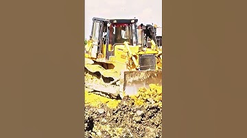 Bulldozer Pouring Soil DumpTruck Transport Stone Short888