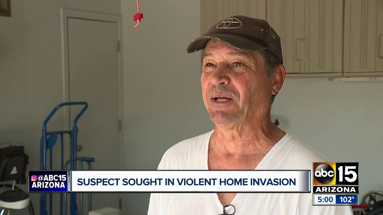 Suspect sought in violent home invasion - YouTube