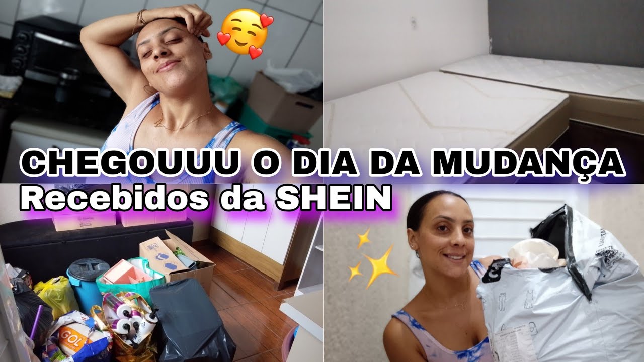 CHEGOU O GRANDE DIA DA MUDANÇA| MONTEI AS CAMAS SOZINHA| MEGA RECEBIDOS DA SHEIN 🛍️💜 