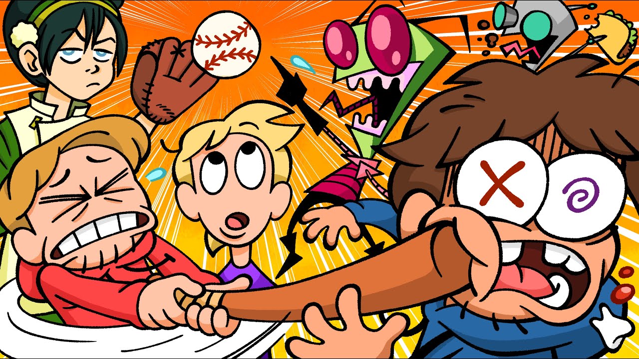 Three IDIOTS Play NICKTOONS MLB