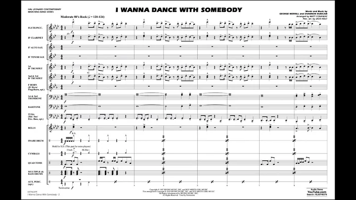 I Wanna Dance with Somebody arranged by Matt Conaway