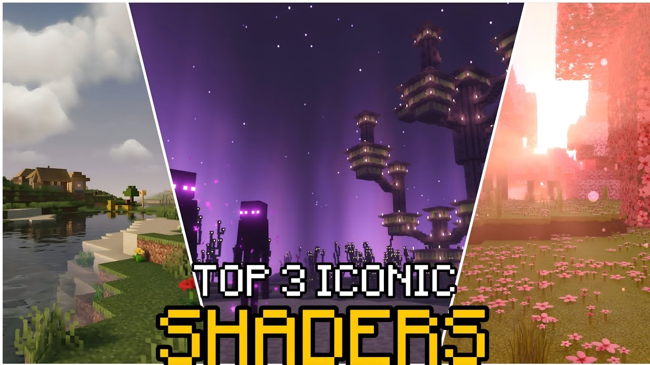 TOP 3 ICONIC SHADER FOR MINECRAFT 1.21🔥😲 - YouTube