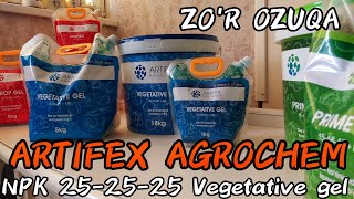 Жуда зор озука Artifex Agrochem 25-25-25 Vegetative gel. Хар кандай осимликлар учун Помидор, Бодринг