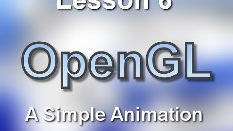 C++ OpenGL Lesson 6: A Simple Animation