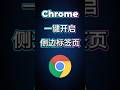 Chrome 隐藏神技!3秒教你开启侧边栏,丝滑到飞起!#chrome