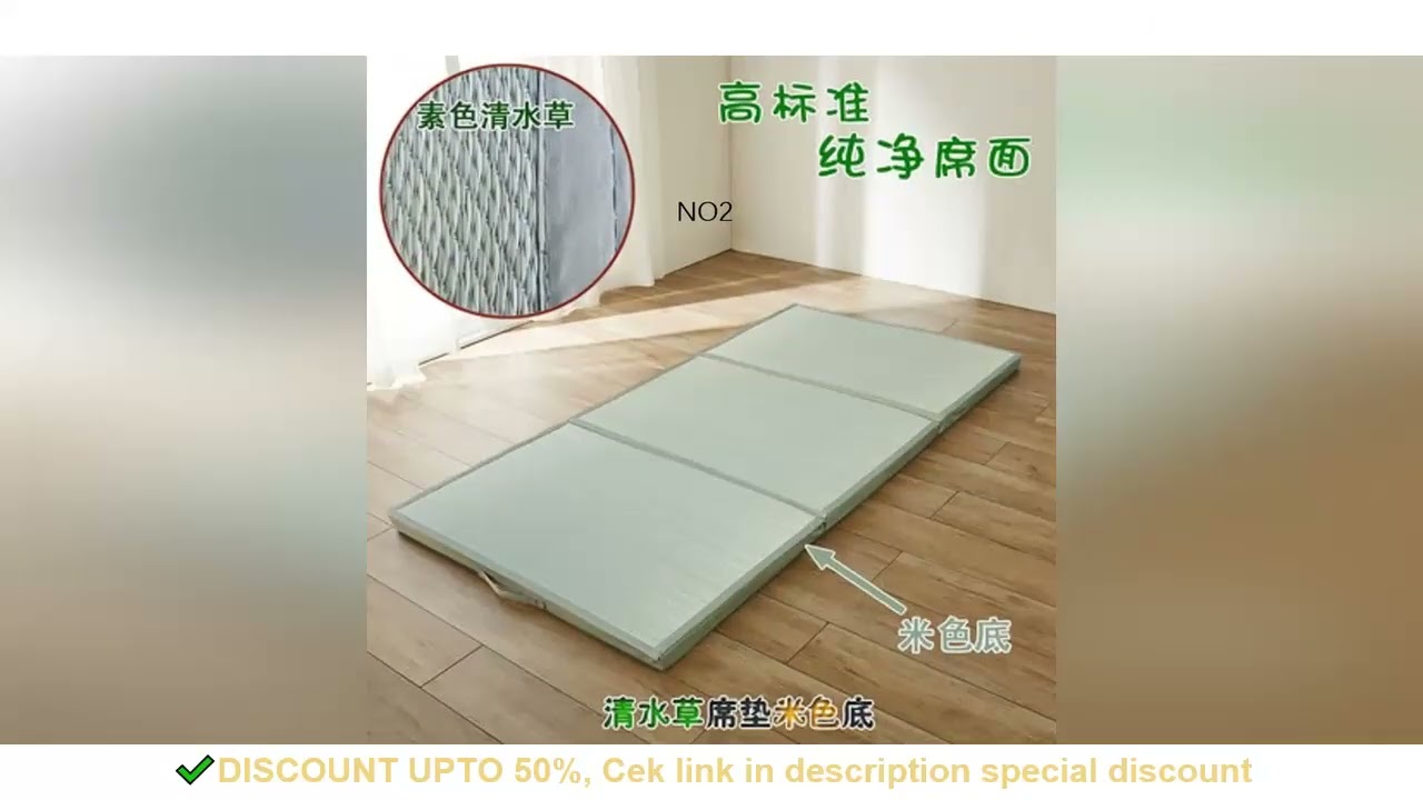 Folding JapaneseComfortable  Tatami Mattress Mat Rectangle Large Foldable Floor Straw Mat For  Sleep