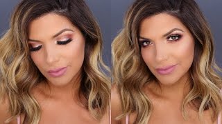 Gold &amp; Dusty Rose Makeup Tutorial | BEETA BEAUTY