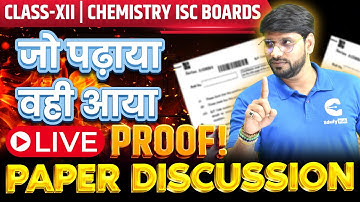 🔴 LIVE | Class 12 ISC Chemistry Board Exam 2025 | Full Paper Discussion & Answer Analysis