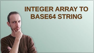 Salesforce: Integer Array to Base64 String