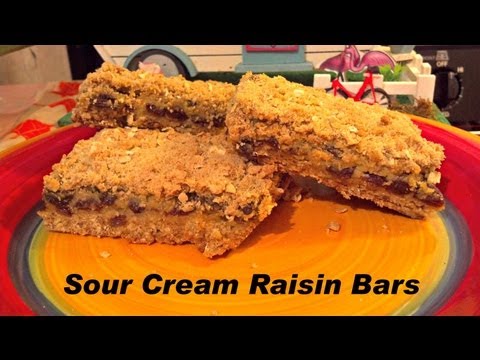 Sour Cream Raisin Bars