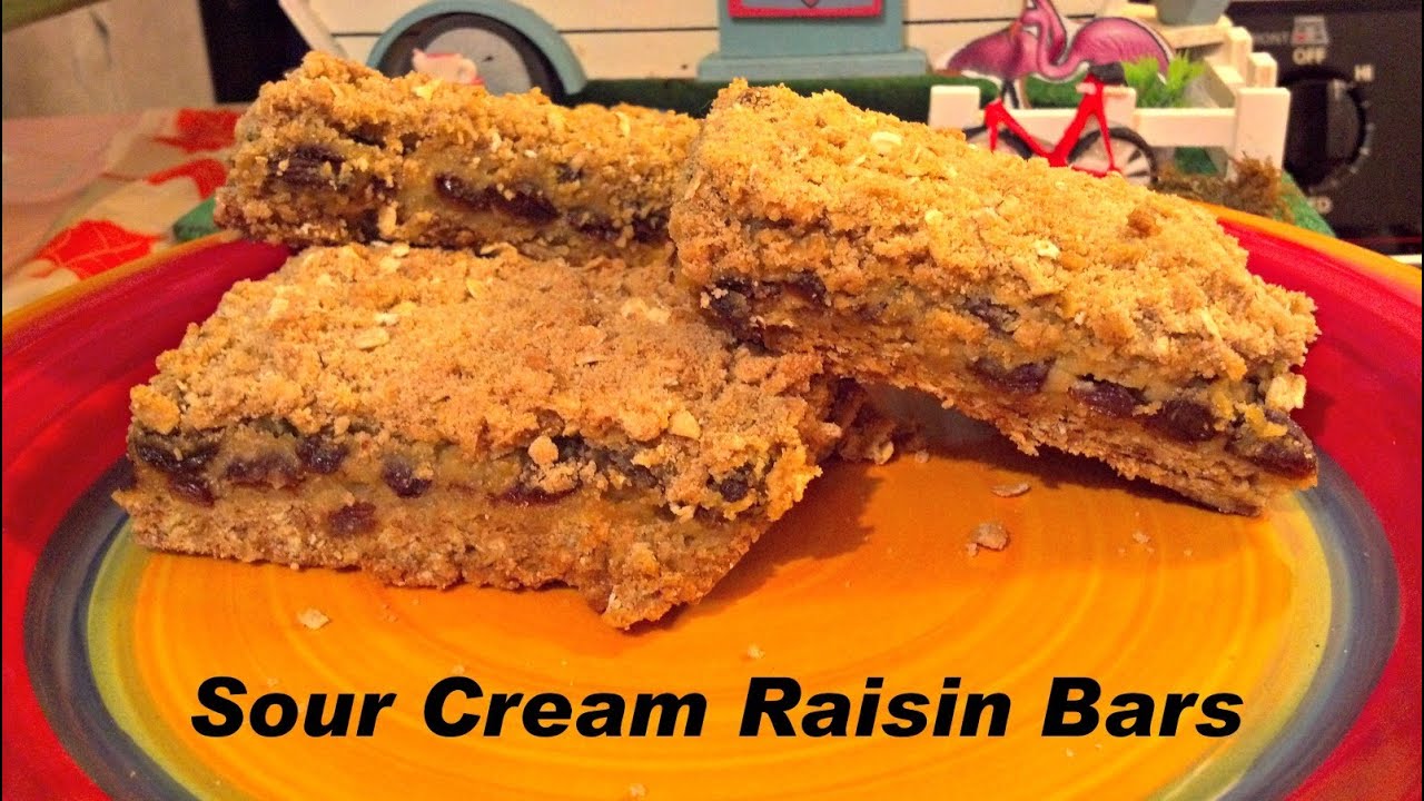 Sour Cream Raisin Bars YouTube