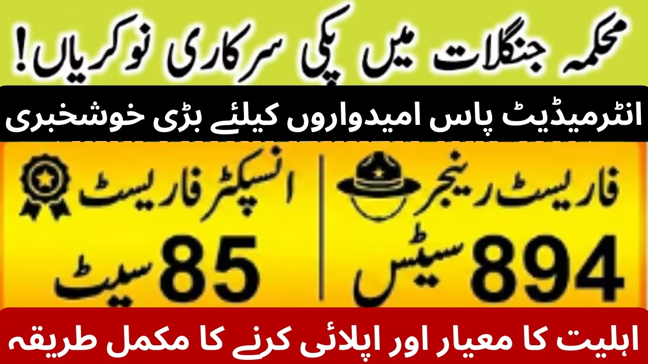 Punjab Forest Jobs 2026 | 989 Seats | Inspector Forest BS-11 & Forest Ranger BS-09 | Apply Now