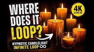 🕯️ CANDLE LIGHT LOOP 4K 🔁 Multiple Flickering Flames ✨ Relaxing Ambient Glow 🌙 (Seamless Loop)