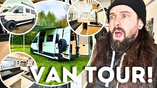 Van Life Conversion Full Van Tour  Custom Camper Van Conversion  Van Living Build