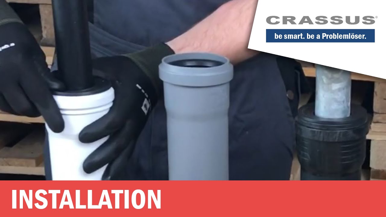 ▸Verbinde Rohrmuffe (DN75) mit Rohr (DN40) - CRASSUS KOMBIADAPTER 75/70-50/40