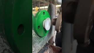 Steel PTFE Lined Pipe Integral Flanging Process | Certified Pipe Valve Factory #machine #pipelining