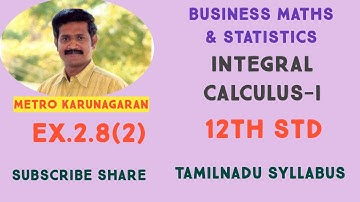 12th Std BM Ex.2.8(2) Using SECOND fundamental theorem Integrate√(1-4x) from 0 to 1/4