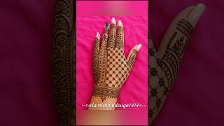 Elegant Back Hand Mehndi Design | Simple &amp; Stylish Mehndi ✨#mehndi #viral #shorts #henna #trending