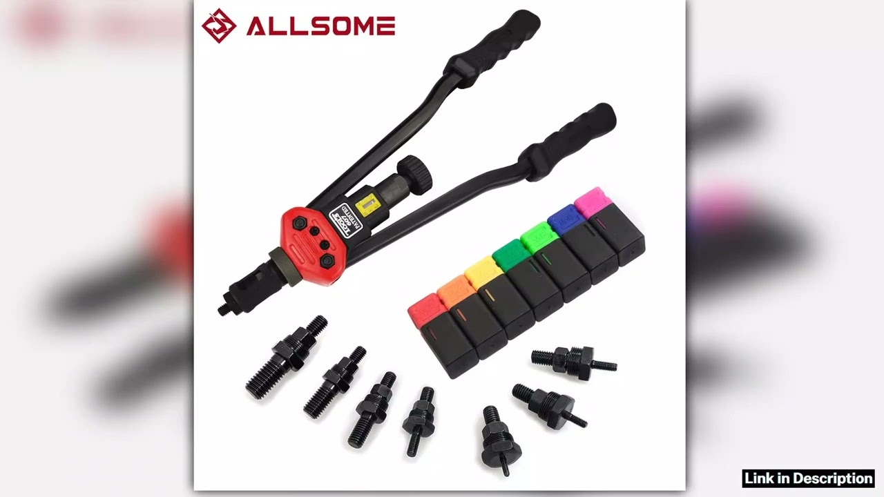ALLSOME BT607 16 Manual Riveter Gun Hand Rivet Tool Kit Rivet Nut Setting Tool Nut Setter M3M4M5M6M