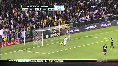 LA Galaxy vs New York Red Bulls - Tim Ream amazing save vs Landon Donovan