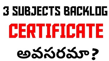 DIPLOMA 3 SUBJECTS BACKLOG CERTIFICATE IS USEFULL OR NOT || BSD TELUGU TECH
