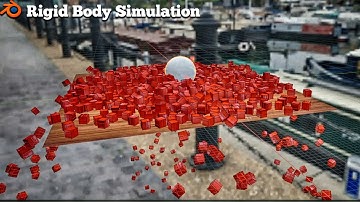 Rigid body simulation - Blender Beginners tutorial