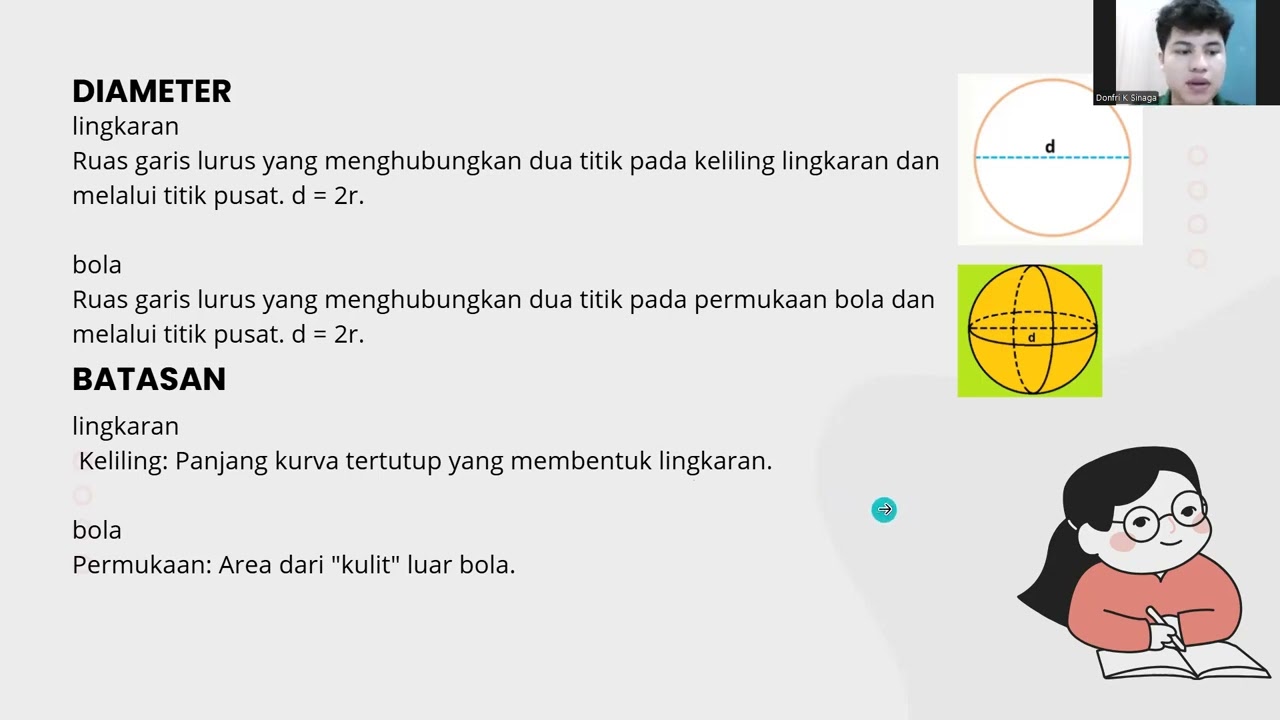 geo analitik (istilah-istilah, definisi dan rumus yang ada pada bola yng analog dengan lingkaran.)