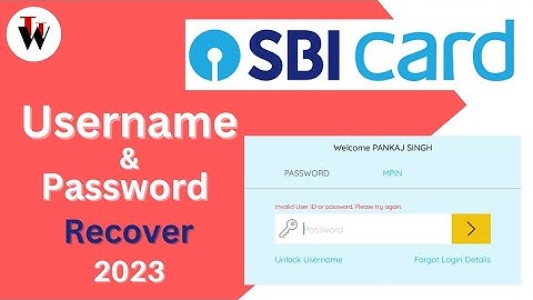 Sbi card app forgot username & password | sbi card app ka user id bhul gaye to kya kare 2023