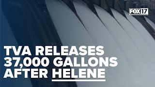 Tennessee spillway releases more than 37,000 gallons in Helene aftermath