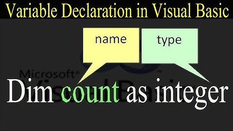 How to Declare a Variable in Visual Basic VB NET and show in Massage Box