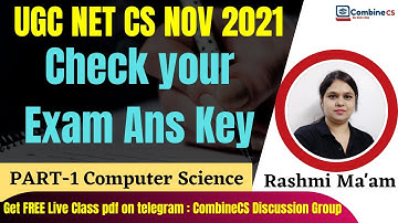 UGC NET 2021 Computer Science Answer Key and Expected Cut Off | UGC NET 2021 | by Rashmi Ma
