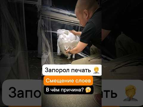 Запорол печать, сместились слои, в чём причина? #3dпечать #3dprinting #elegoogiga #bushido