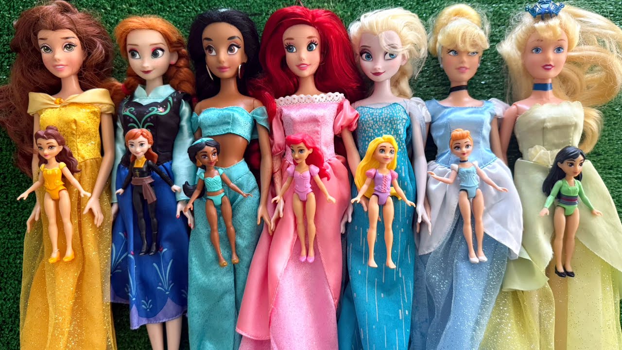 Mattel Disney Princesses Dress up Ariel, Rapunzel, Belle, Tiana, Sindirella, Mulan DIY 