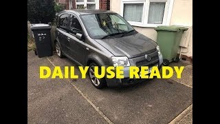 Rebuilding Wrecked Fiat Panda 100HP From Copart Part 4 (test drive)