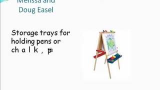 A Melissa and Doug easel offers hours of fun for children.