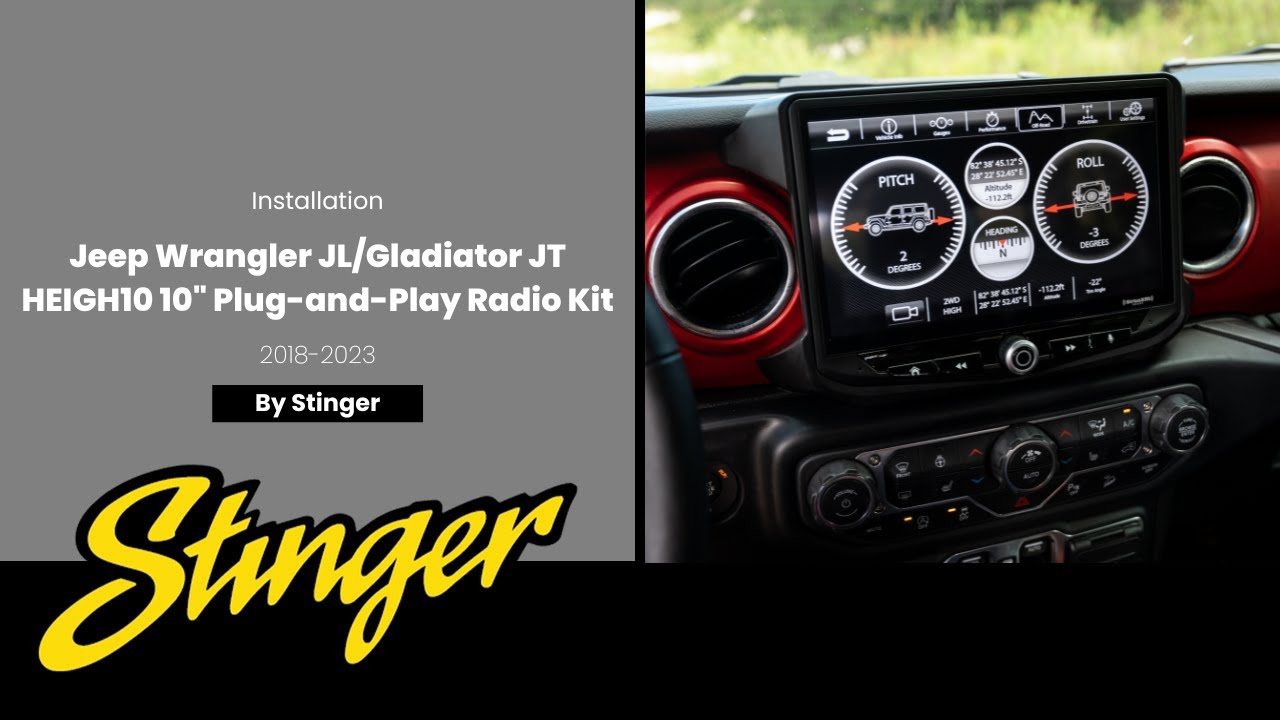 2018-Up Jeep Wrangler JL & Gladiator JT Radio Upgrade Install Video for the  HEIGH10 RB10JW18 - YouTube