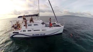 Catamaran Yacht Ride on the AlonaBlue Bohol Philippines- Dji Phantom 2 Gopro Hero 3+