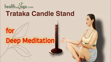 Adjustable Wooden Trataka Candle Stand by HealthAndYoga.com for meditation on a candle flame